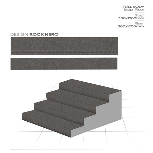 Step & Riser - Rock Nero